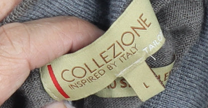 Marks and Spencer Men’s Beige Merino Wool Half Zip Jumper L Classic Knit