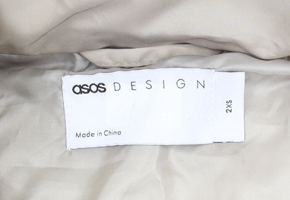 ASOS DESIGN Men's Multicoloured Puffer Waistcoat 2XS Stand-Up Collar