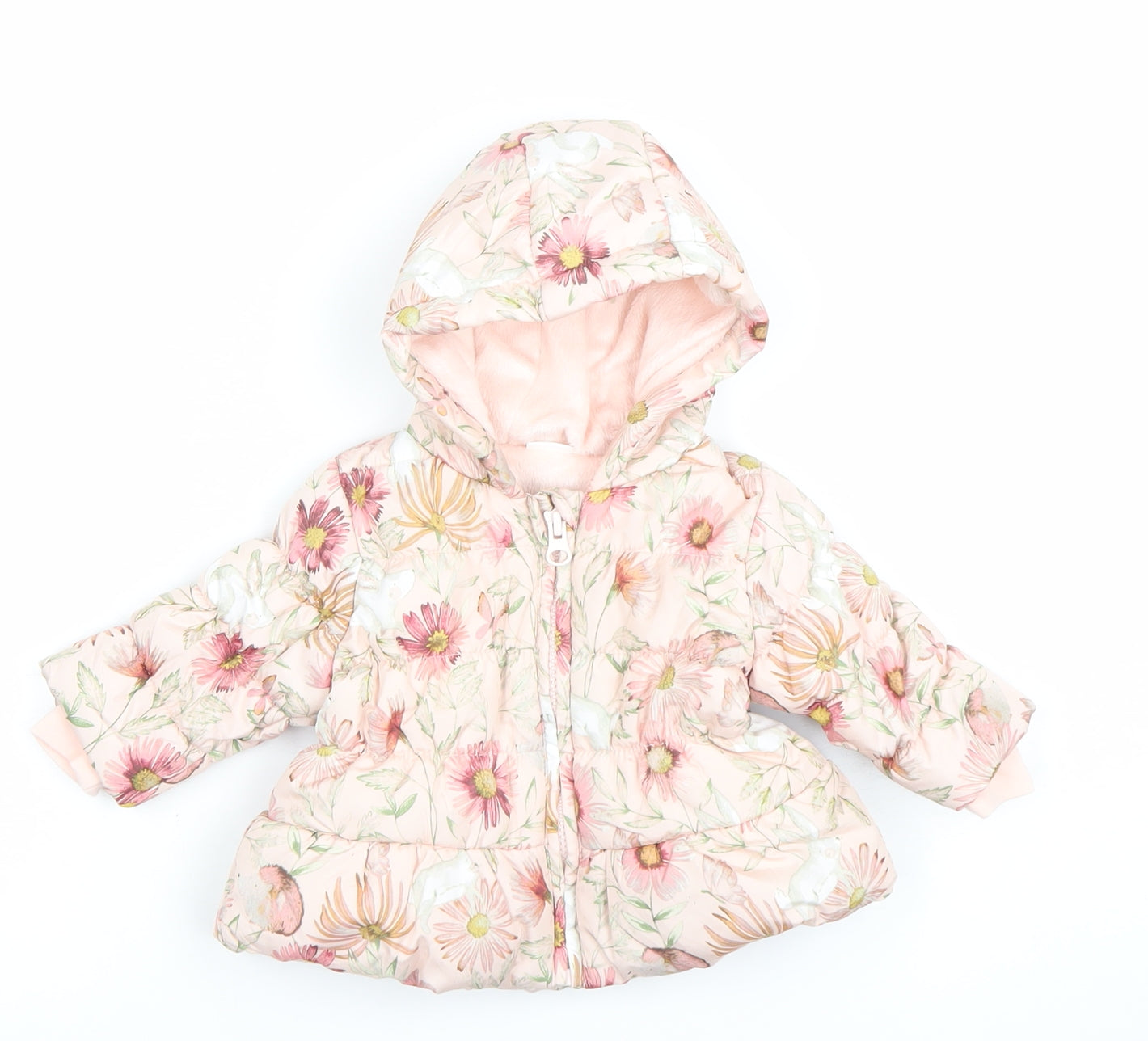 Girls UK Size 0-3 Months NEXT Pink Puffer Jacket
