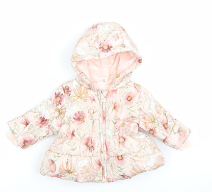 Girls UK Size 0-3 Months NEXT Pink Puffer Jacket