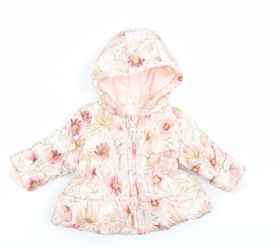 Girls UK Size 0-3 Months NEXT Pink Puffer Jacket
