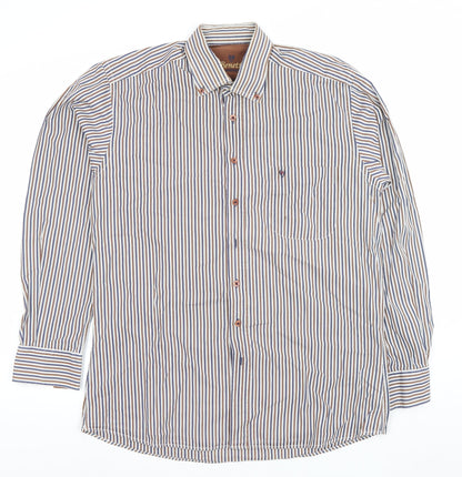 Mens UK Collar Size M Benetti Smart Brown  Dress Shirt
