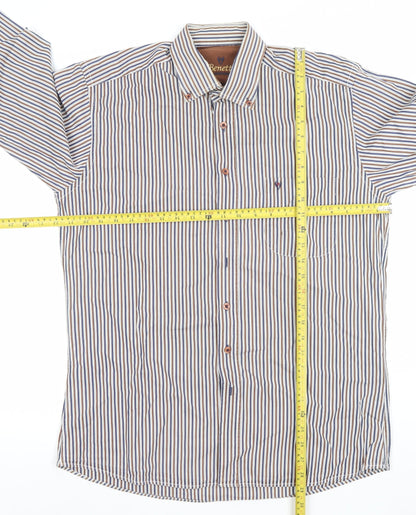 Mens UK Collar Size M Benetti Smart Brown  Dress Shirt