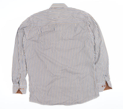 Mens UK Collar Size M Benetti Smart Brown  Dress Shirt