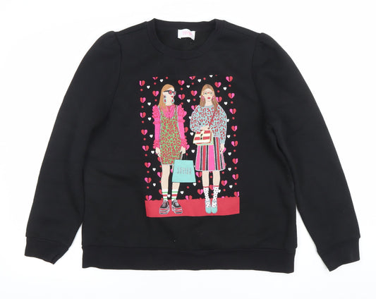 Womens UK Size XL SAYIDOA Black Pullover Sweatshirt