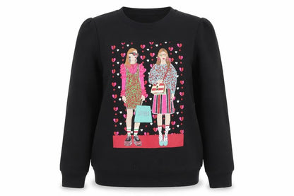 Womens UK Size XL SAYIDOA Black Pullover Sweatshirt
