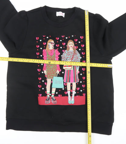 Womens UK Size XL SAYIDOA Black Pullover Sweatshirt