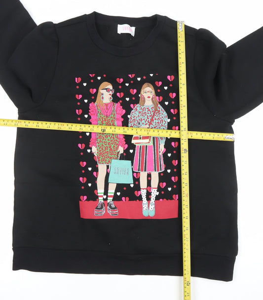 Womens UK Size XL SAYIDOA Black Pullover Sweatshirt
