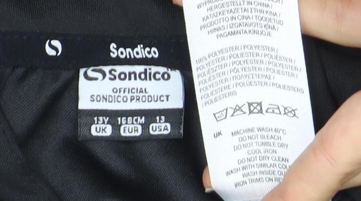 Boys UK Size 13 Years Sondico Black Full Zip Hoodie
