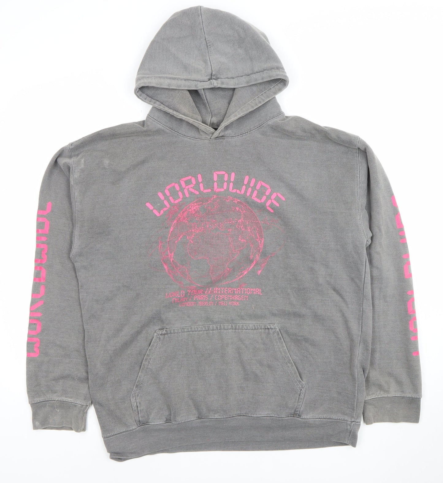 Womens UK Size S PRETTYLITTLETHING Grey Pullover Hoodie