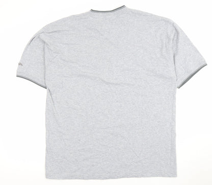 Lee Cooper Men's Grey V-Neck Short Sleeve T-Shirt Size L