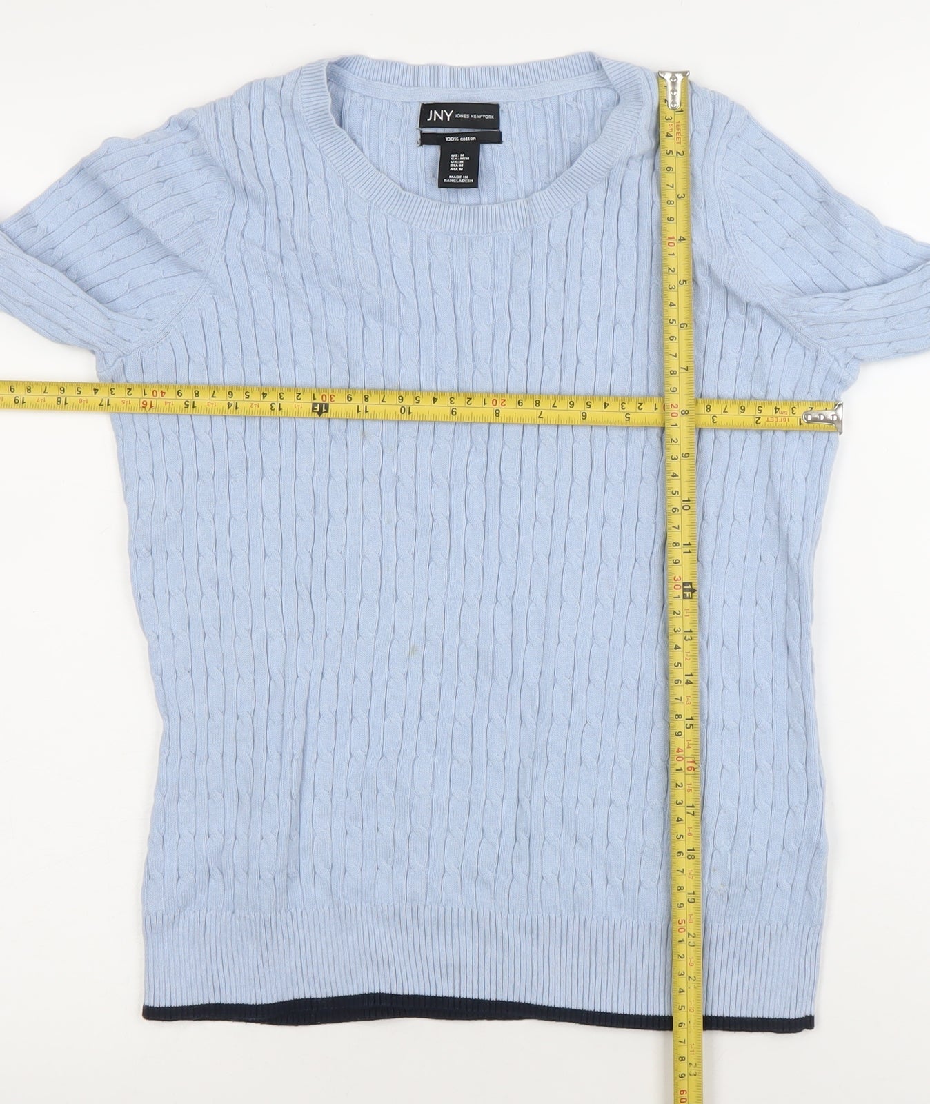 Womens UK Size M Jones New York Blue Pullover Jumper