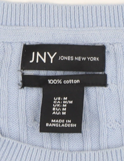 Womens UK Size M Jones New York Blue Pullover Jumper