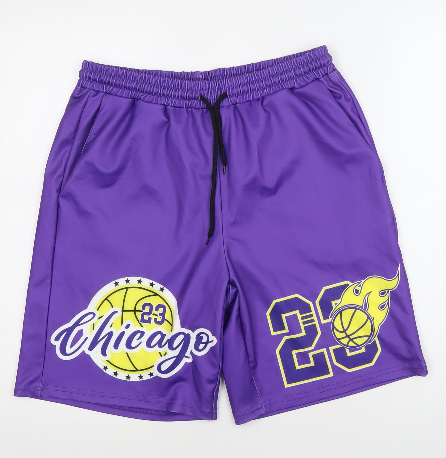 Manfinity Men's Purple Chicago 23 Basketball Activewear Shorts Size M