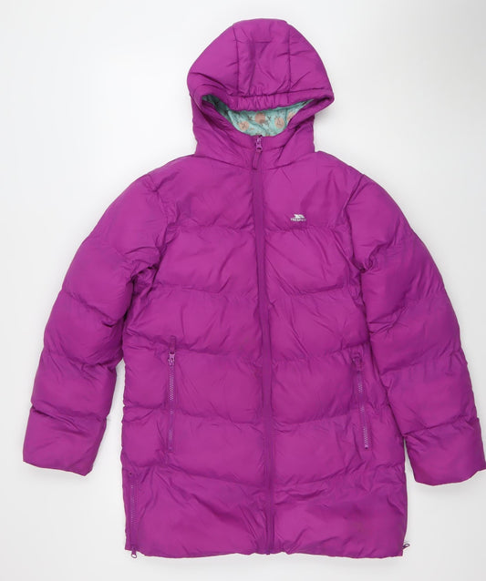 Girls UK Size 11-12 Years Trespass Purple Puffer Jacket