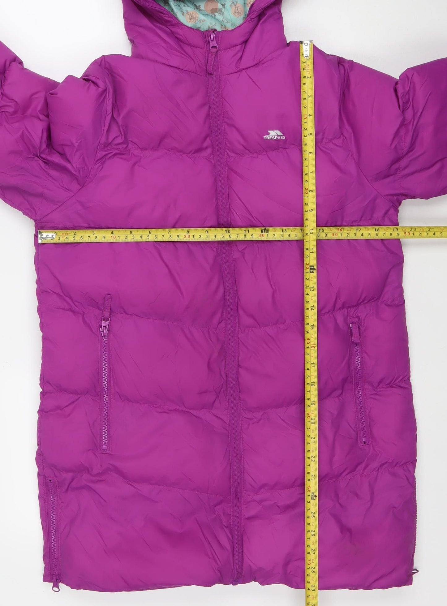 Girls UK Size 11-12 Years Trespass Purple Puffer Jacket