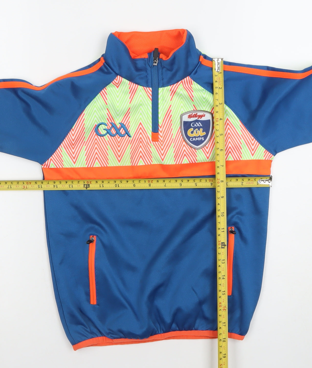 O'Neills Boys Blue 1/2 Zip GAA Cúl Camps Sweatshirt Size 2 Years