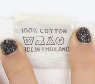 Joligolf Men's White Bangkok Thailand Graphic Cotton T-Shirt L Vintage