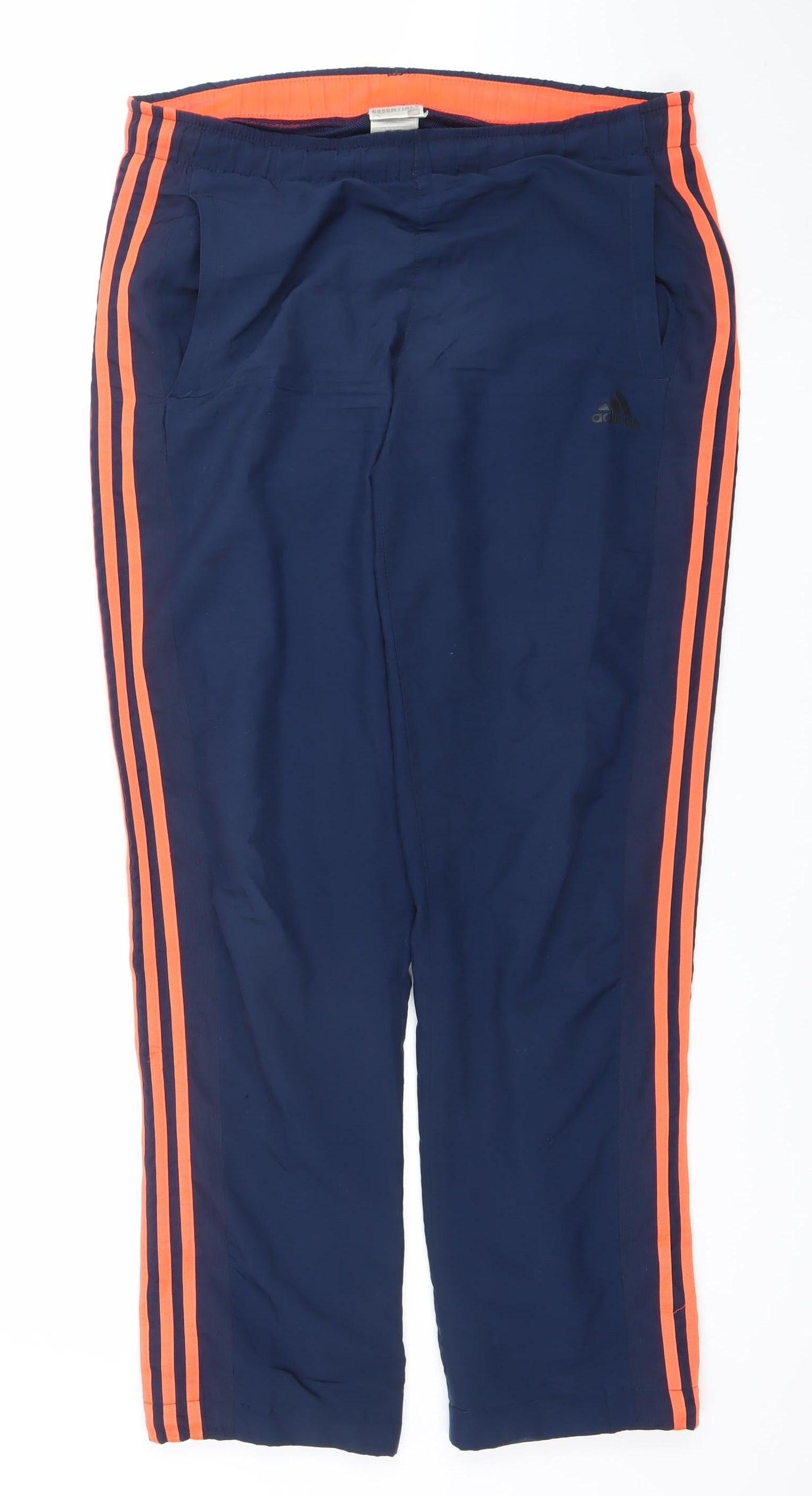 Adidas Men's Navy Blue Small Track Pants Climalite Elastic Waist