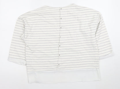 Womens UK Size L Zara Basic White Basic Blouse