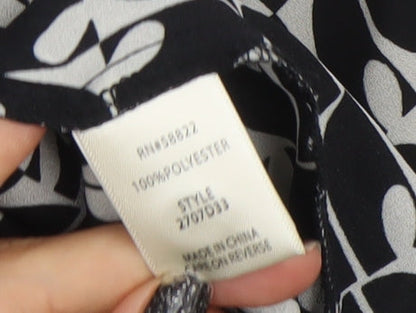 Womens UK Size L Max Studio London Black Classic Button-Up