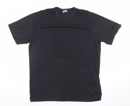 M.I.D.A. Men’s Black XL Cotton Crew Neck Short Sleeve T-Shirt