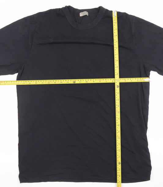 M.I.D.A. Men’s Black XL Cotton Crew Neck Short Sleeve T-Shirt