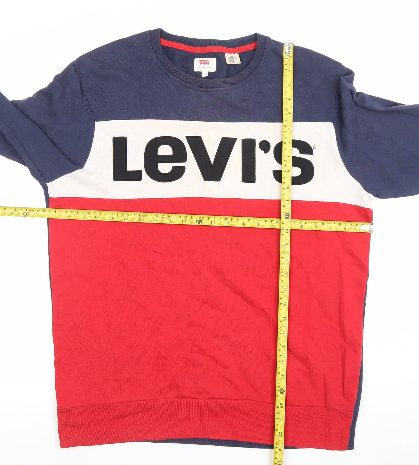 Mens UK Size L Levi's Blue Pullover Sweatshirt