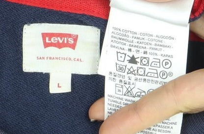 Mens UK Size L Levi's Blue Pullover Sweatshirt
