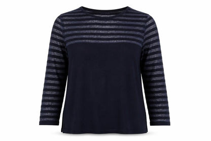 Womens UK Size M Betty Barclay Blue Jersey T-Shirt