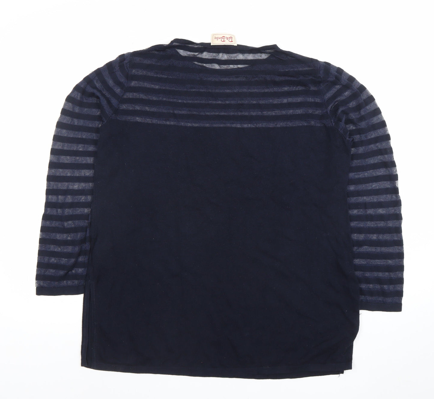 Betty Barclay Women's Navy Striped Long Sleeve Jersey Top M