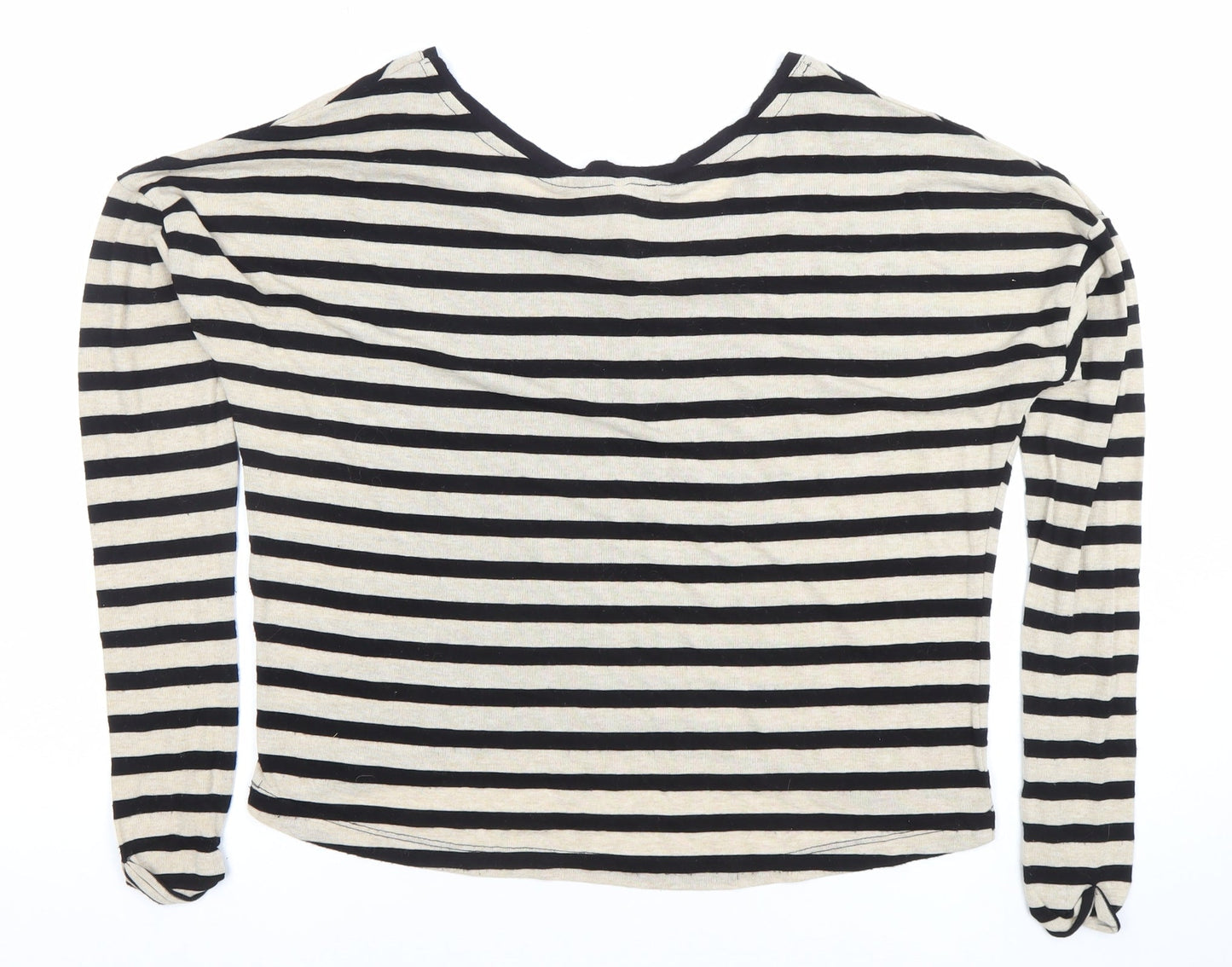 Womens UK Size S Stradivarius Black Basic T-Shirt