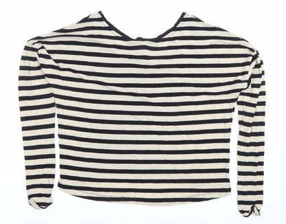 Womens UK Size S Stradivarius Black Basic T-Shirt