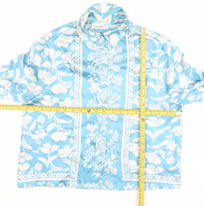 Womens UK Size 8 Callery Blue Classic Button-Up