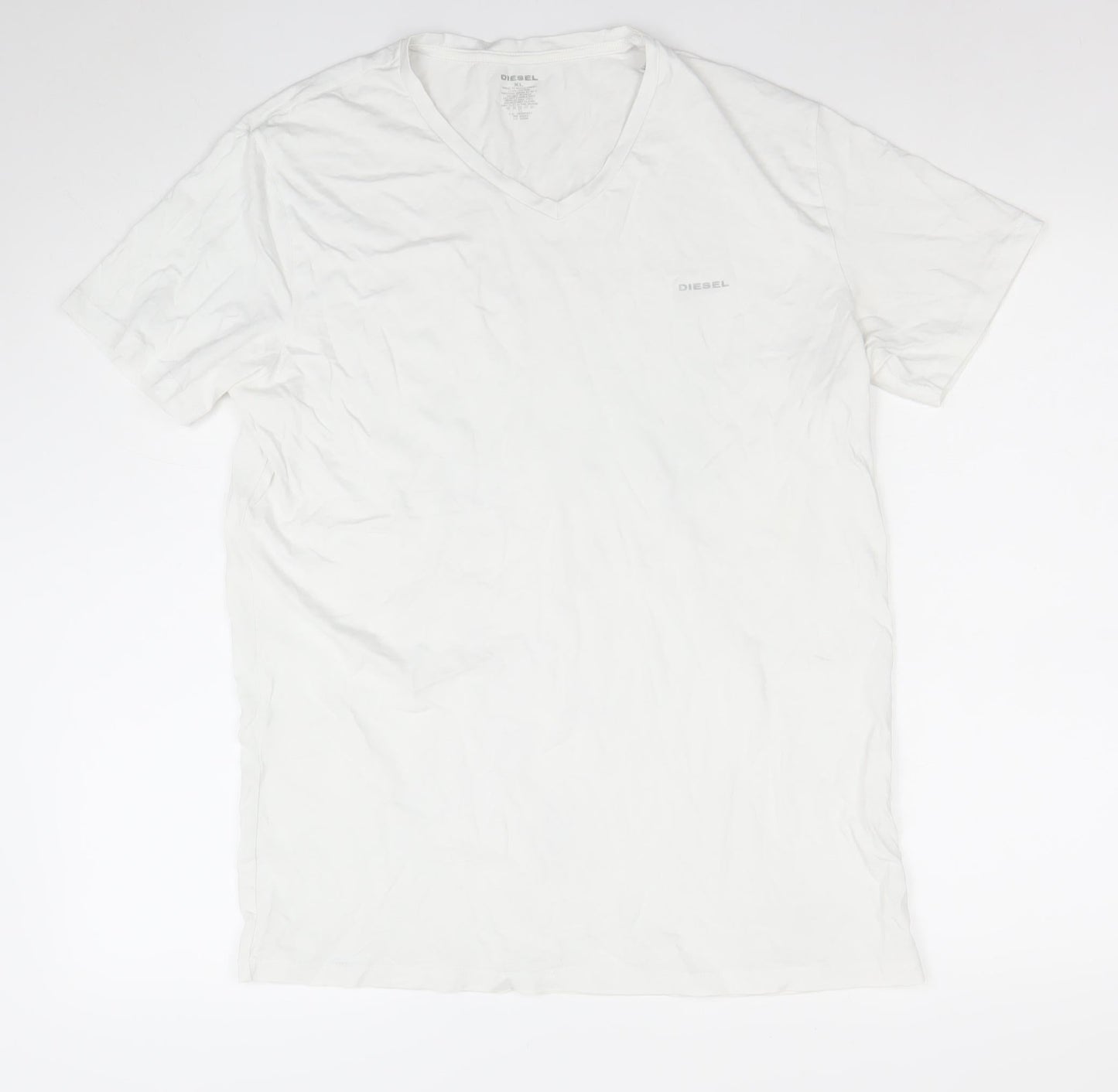 Mens UK Size XL Diesel White  T-Shirt