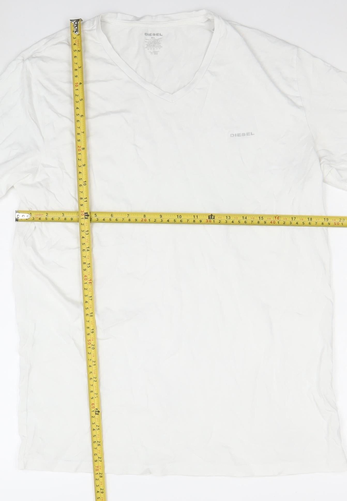 Mens UK Size XL Diesel White  T-Shirt