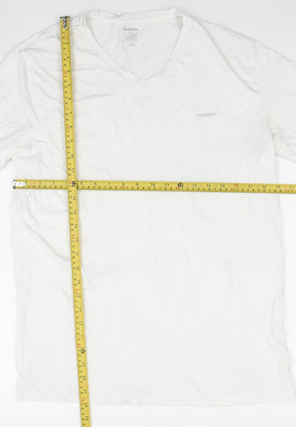 Mens UK Size XL Diesel White  T-Shirt