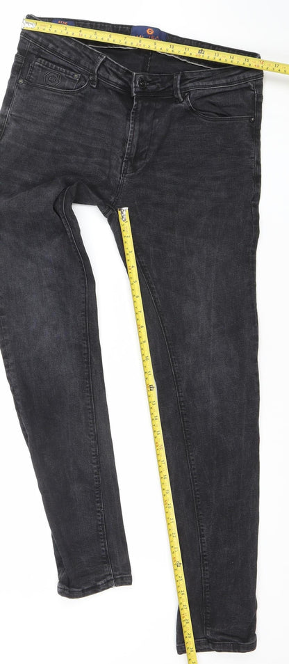 DML Jeans Men's Black Slim Fit Stretch Denim Jeans 32W 32L