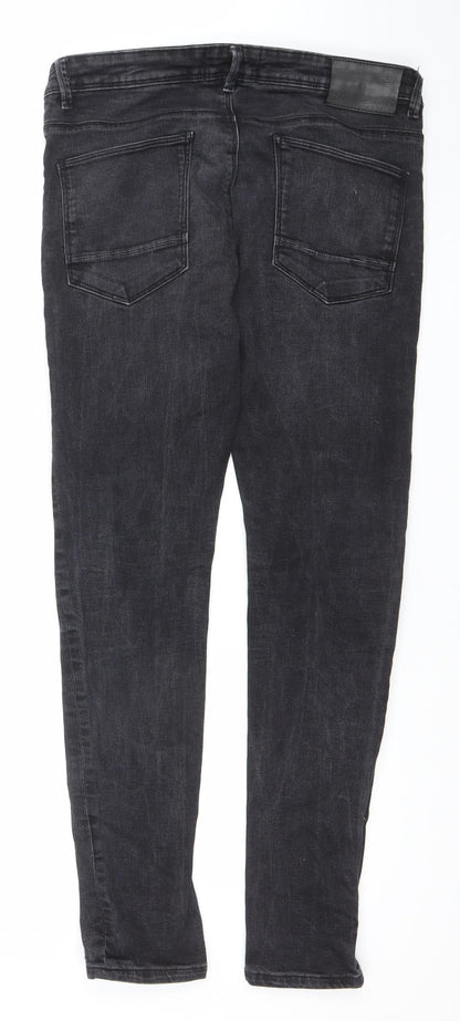 DML Jeans Men's Black Slim Fit Stretch Denim Jeans 32W 32L