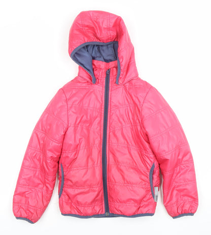 Girls UK Size 7 Years name it Pink Puffer Jacket