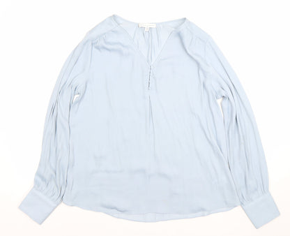 Womens UK Size M Maison d'Amélie Blue Basic Blouse
