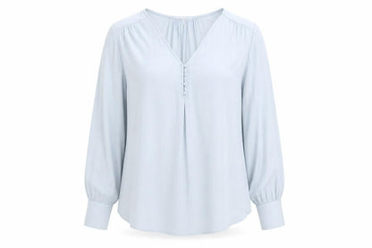 Womens UK Size M Maison d'Amélie Blue Basic Blouse