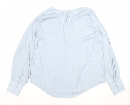 Womens UK Size M Maison d'Amélie Blue Basic Blouse