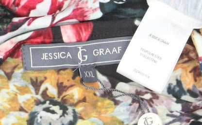 Womens UK Size 2XL Jessica Graaf Multicoloured Basic T-Shirt