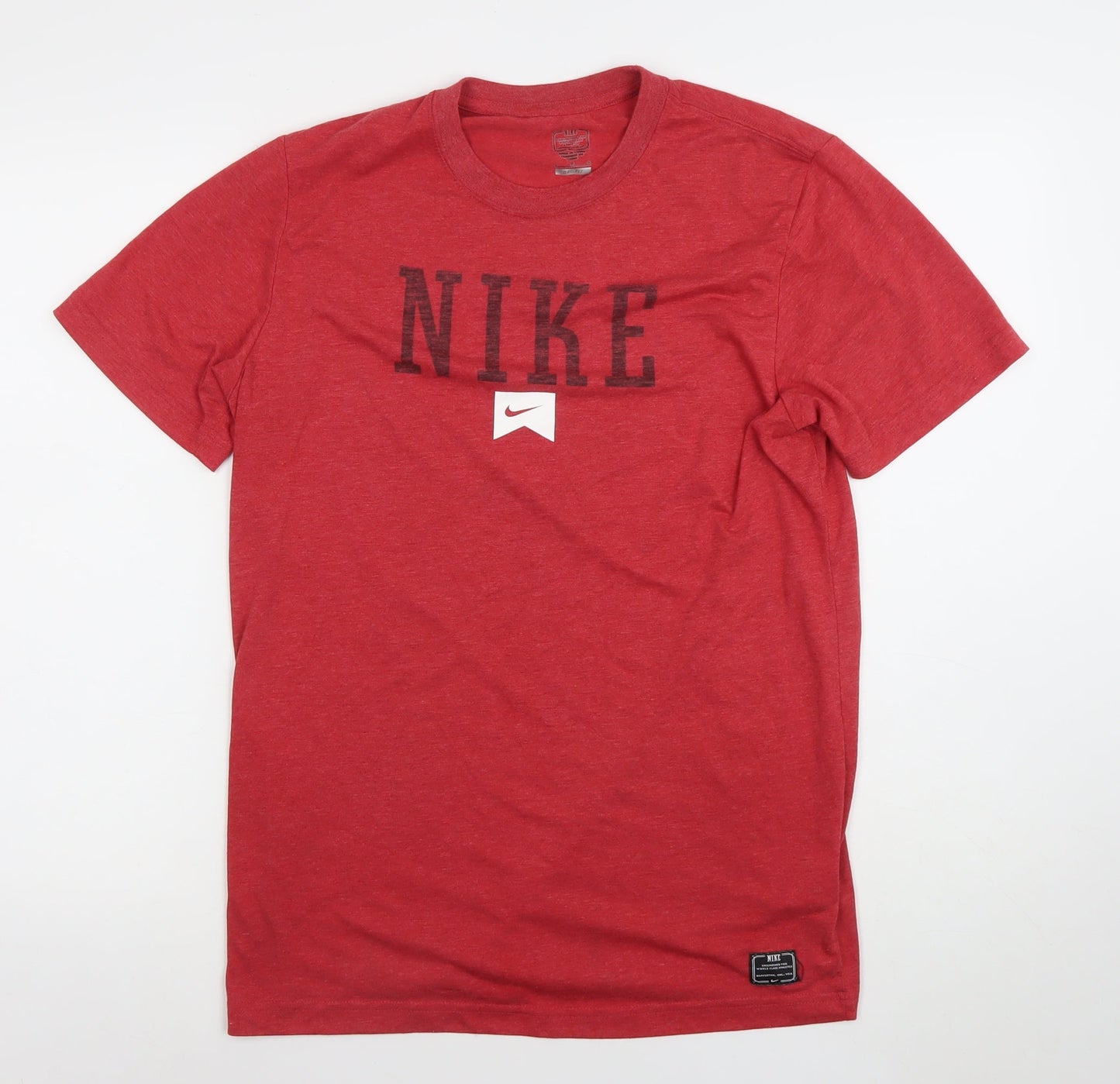 Nike Men's Red Dri-Fit Sports T-Shirt Size L Regular Fit