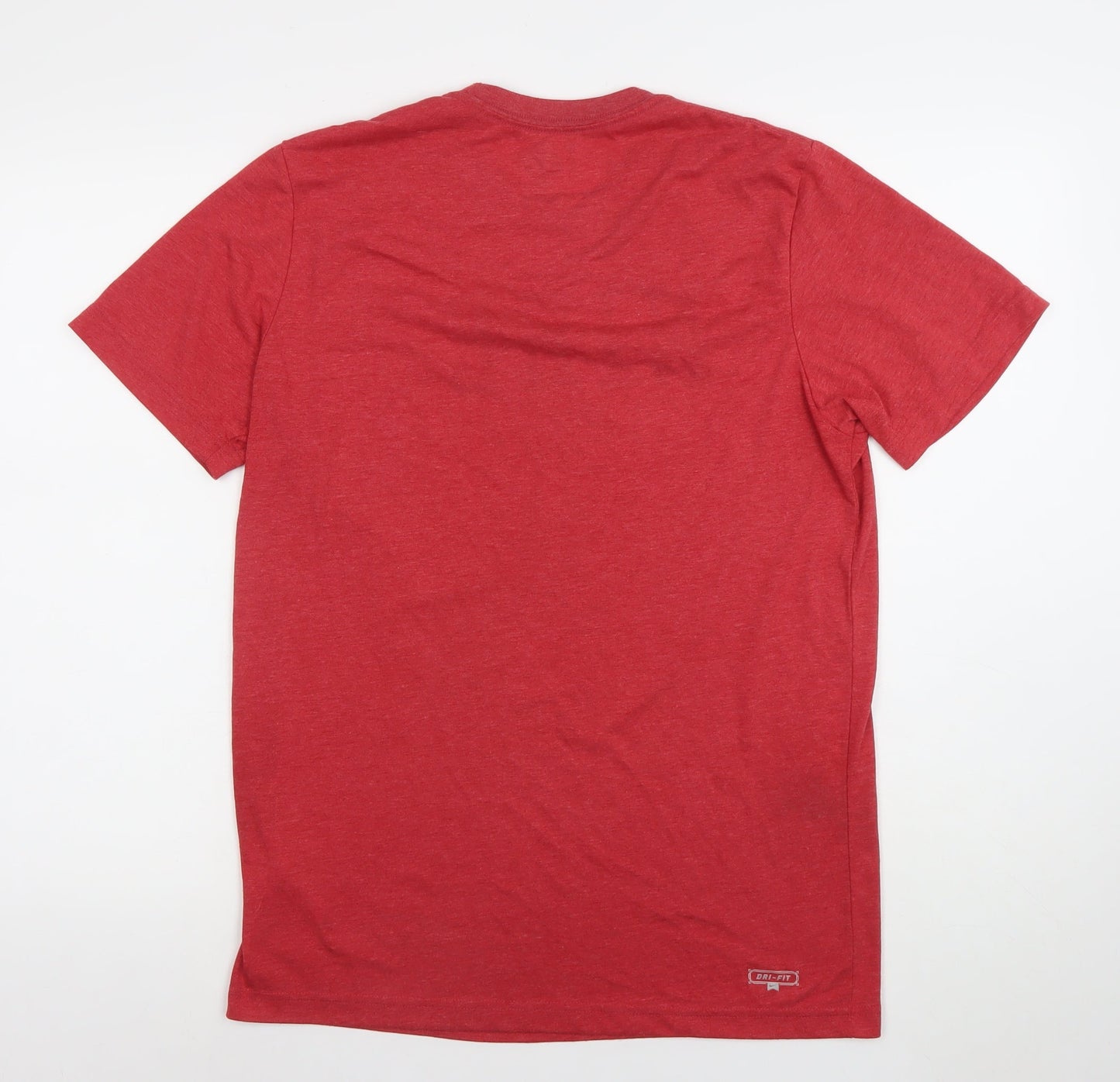 Nike Men's Red Dri-Fit Sports T-Shirt Size L Regular Fit