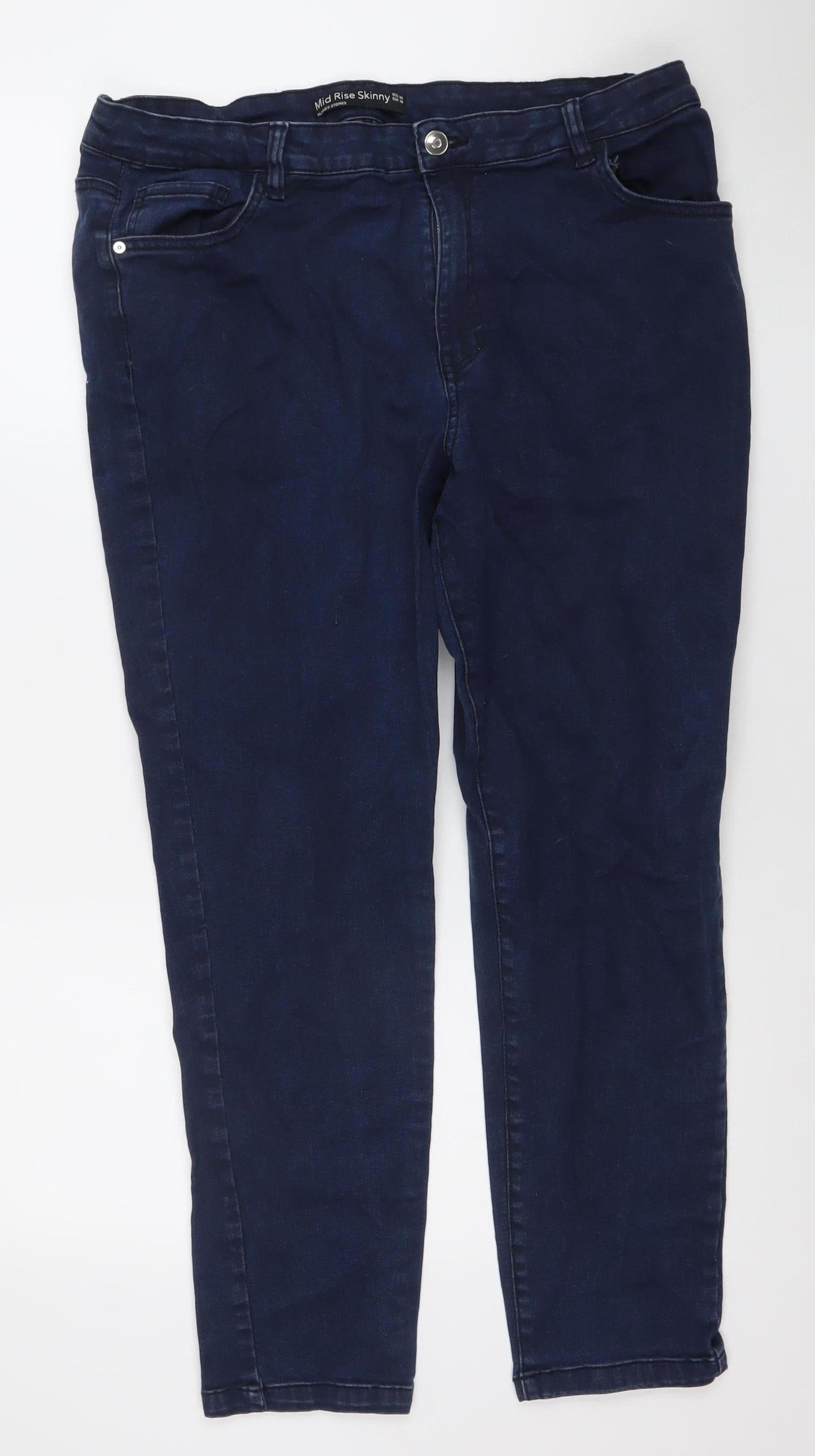 Dunnes Stores Womens Blue Mid Rise Skinny Jeans Size 20
