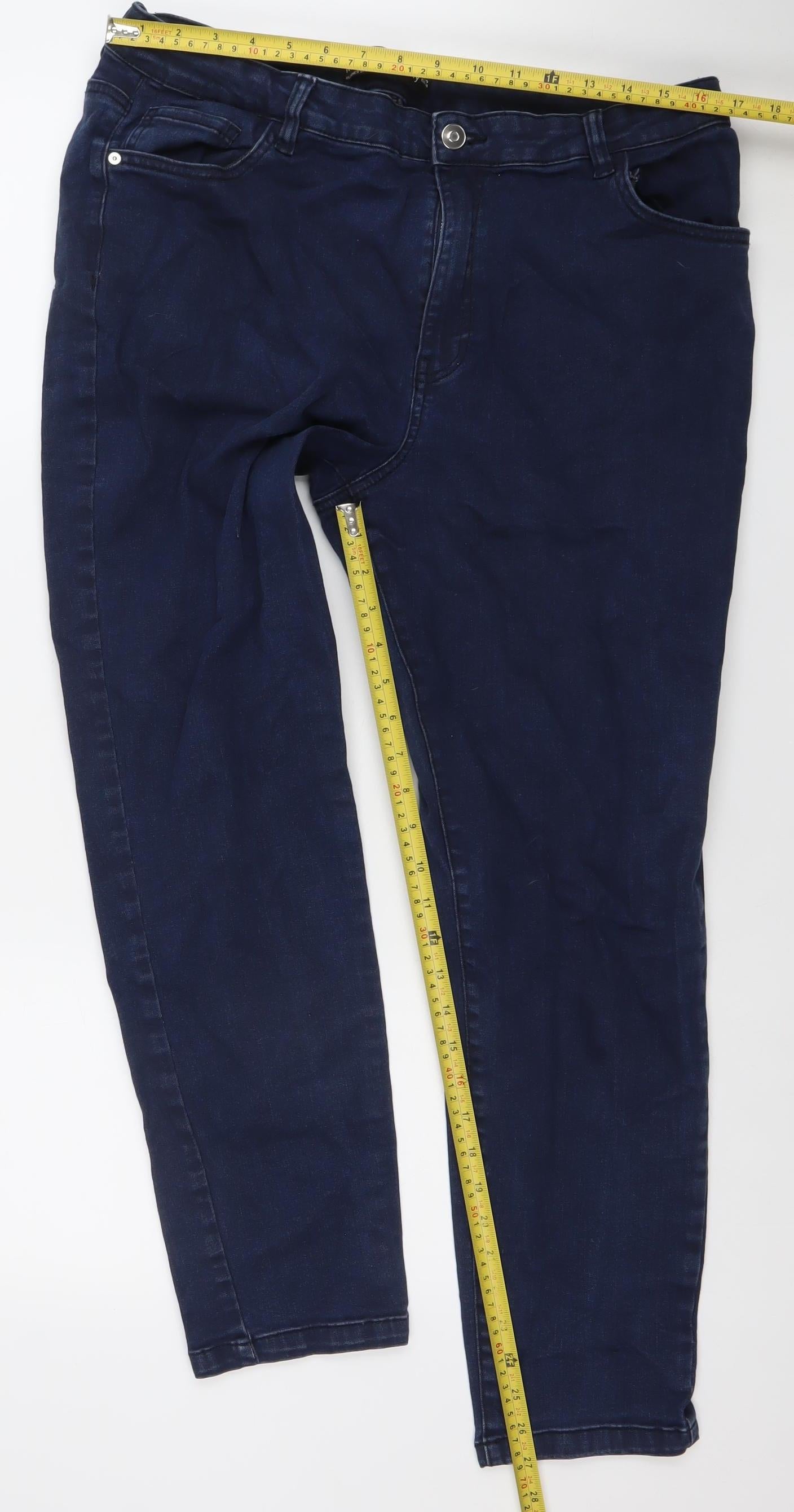 Dunnes Stores Womens Blue Mid Rise Skinny Jeans Size 20