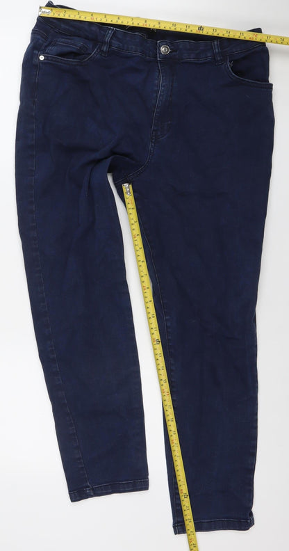 Dunnes Stores Womens Blue Mid Rise Skinny Jeans Size 20