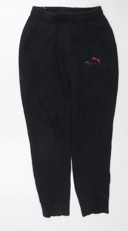 Puma Mens Black XS Jogger Activewear Sweatpants Tapered Fit